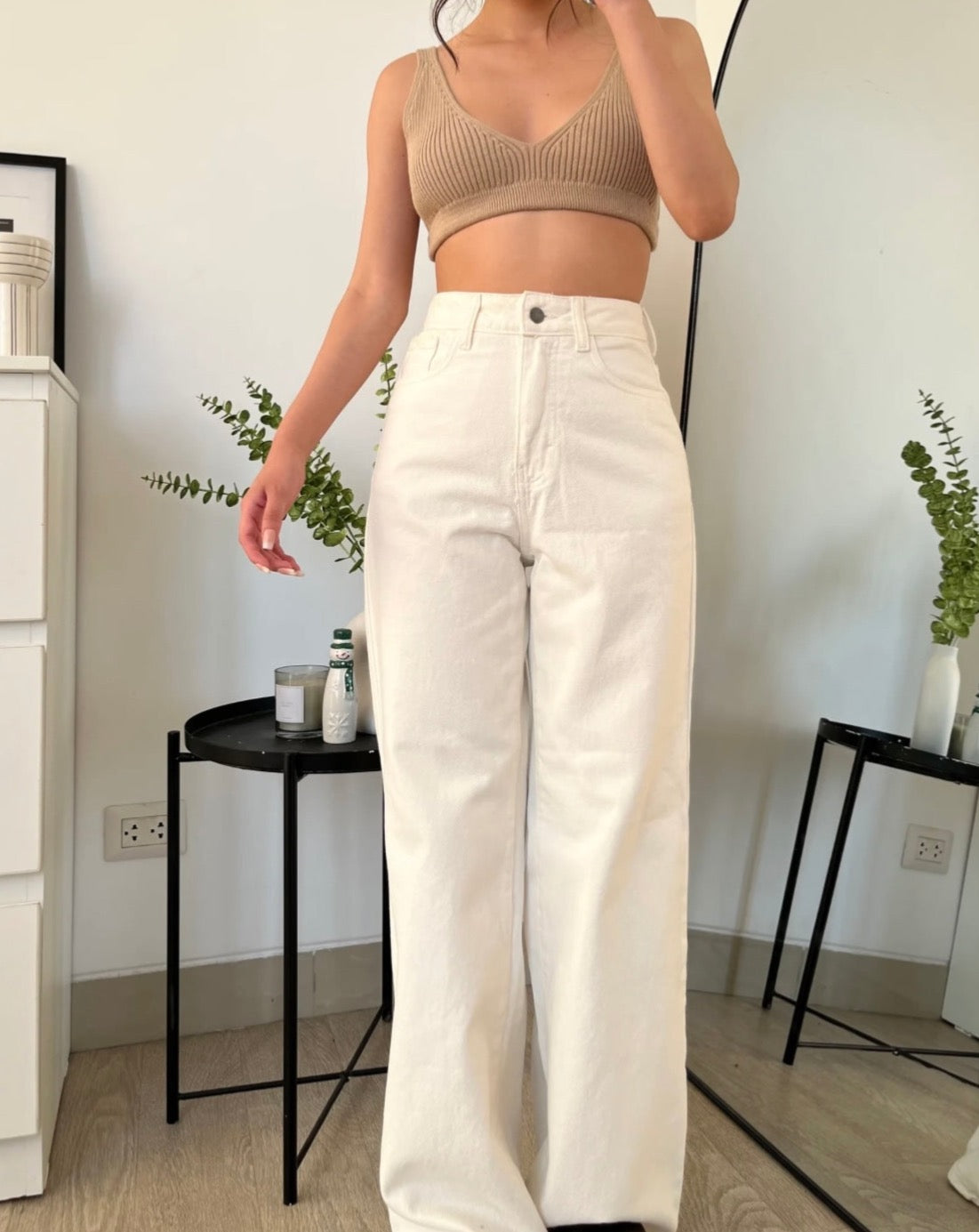 Pantalón Baggy Blanco